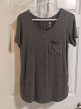 Gray Activewear top with chest pocket